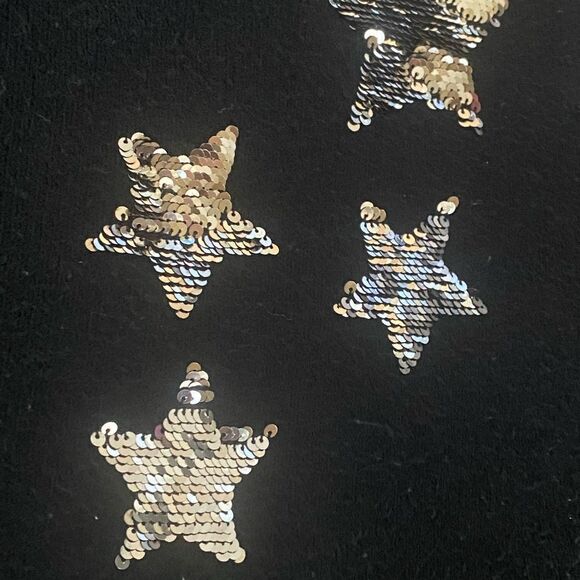 $80 Riley & Rae Women's Black Sequin Star Long-Sleeve Crewneck Sweater M… - Picture 13 of 13